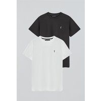 Klassisches Baumwoll-T-Shirt Set mit Rundhalsausschnitt