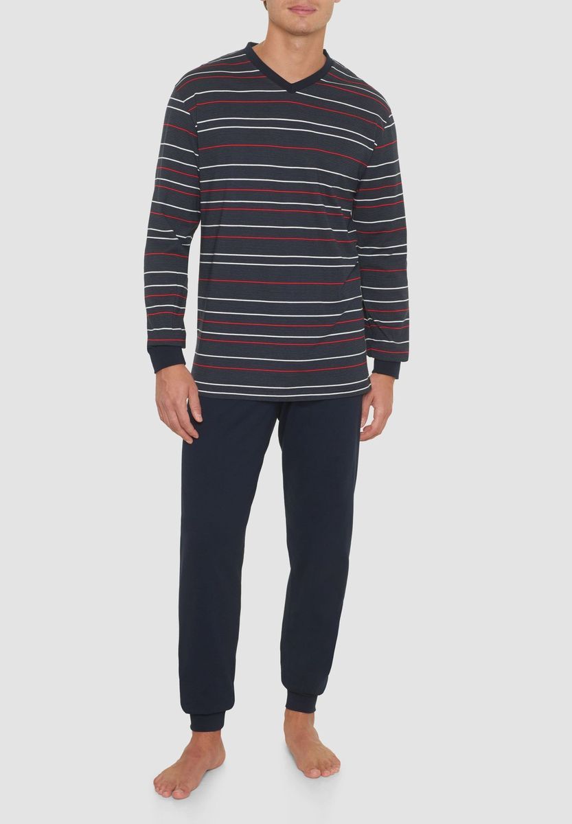 Herren Schlafanzug Set mit Streifen