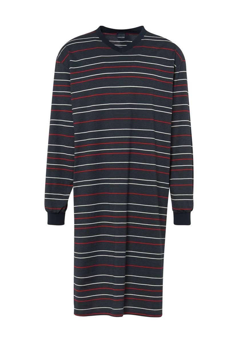 Herren Nachthemd aus gestreifter Baumwolle