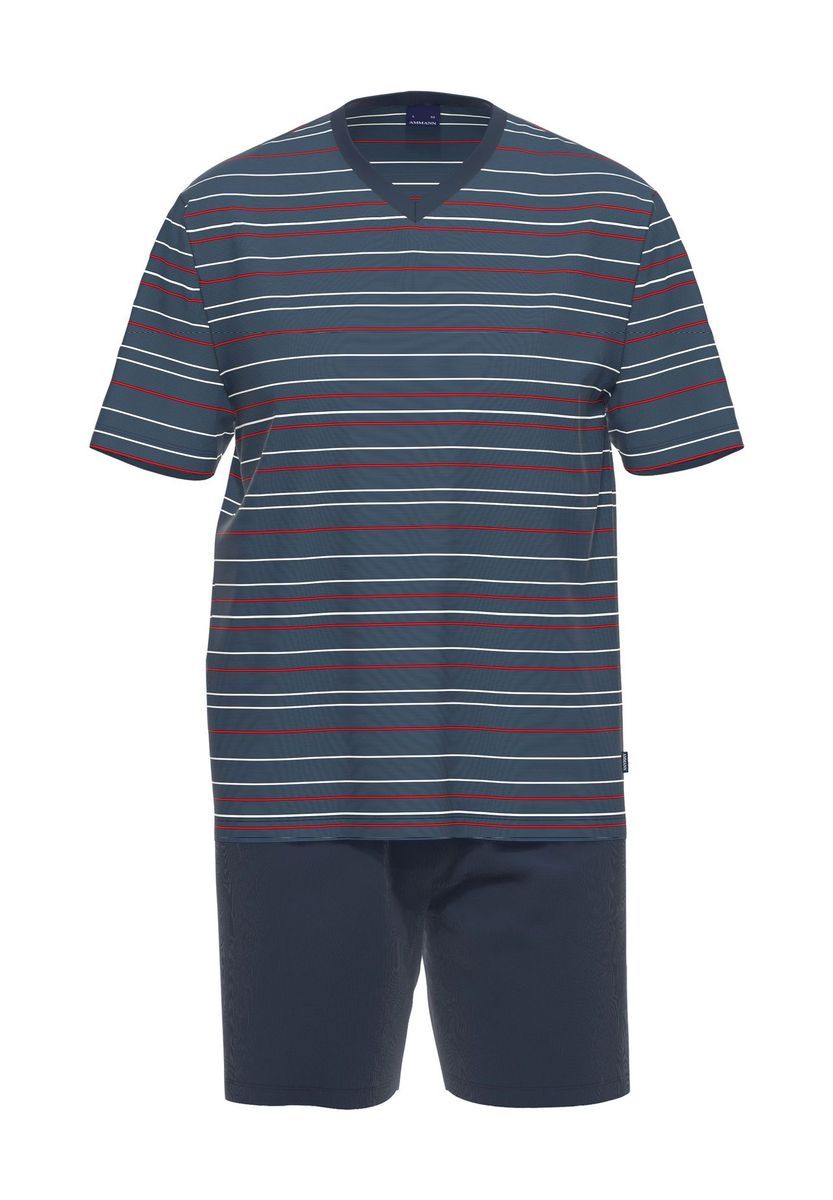 Herren Pyjama Set aus gestreifter Baumwolle