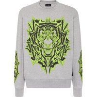Fleece-Sweatshirt mit Grafikprint und Tiger