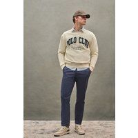 Ecru Sweatshirt mit Loose Fit Polo Club