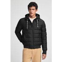 Herren Steppjacke mit Kapuze und Logo