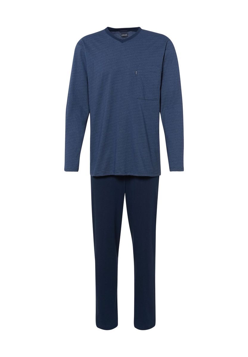 Herren Schlafanzug Langarm Set