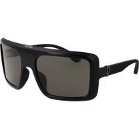 Schwarze eckige Vollrand-Sonnenbrille