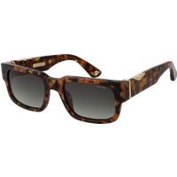 Rechteckige Sonnenbrille mit Havana-Muster
