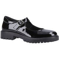 Hush Puppies Aurora Patent Senior Mädchenschuhe Aus Schwarzem Leder