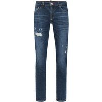 Jeans mit geradem Bein im Used-Look