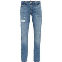Jeans mit geradem Bein im Used-Look