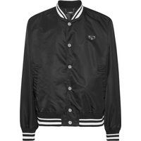 Moderne schwarze Nylon Bomberjacke