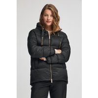 Gesteppte Kapuzenjacke mit Logo