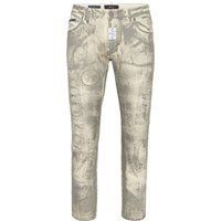Skinny Fit Denim Jeans mit Muster