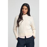 Zopfmuster Pullover mit Rundhalsausschnitt