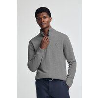 Pullover aus Wollgemisch mit Halbreißverschluss