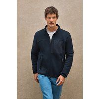 Marineblaue Fleecejacke mit Reißverschluss