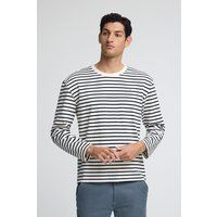 Gestreiftes Langarmshirt mit Rundhalsausschnitt