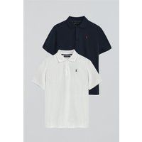 Herren-Piqué-Poloshirt im Doppelpack
