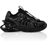 Schwarz-silberner skulpturaler Laufschuh
