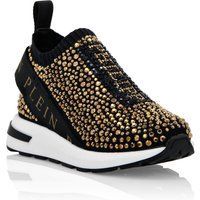 Modische Slip-On-Sneakers mit Schmucksteinen