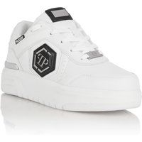 Schwarz-weiße Lo-Top-Sneakers