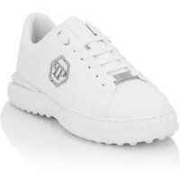 Weiße Leder Lo-Top Sneakers Hexagon
