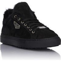 Wildleder Lo-Top Sneaker mit Fellfutter