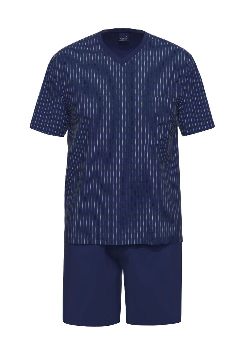 Herren Baumwoll Schlafanzug Set mit Streifen