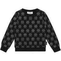 Baumwoll-Sweatshirt mit Monogramm-Logoprint