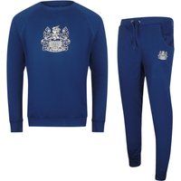 Marineblauer Trainingsanzug mit Wappen-Logo
