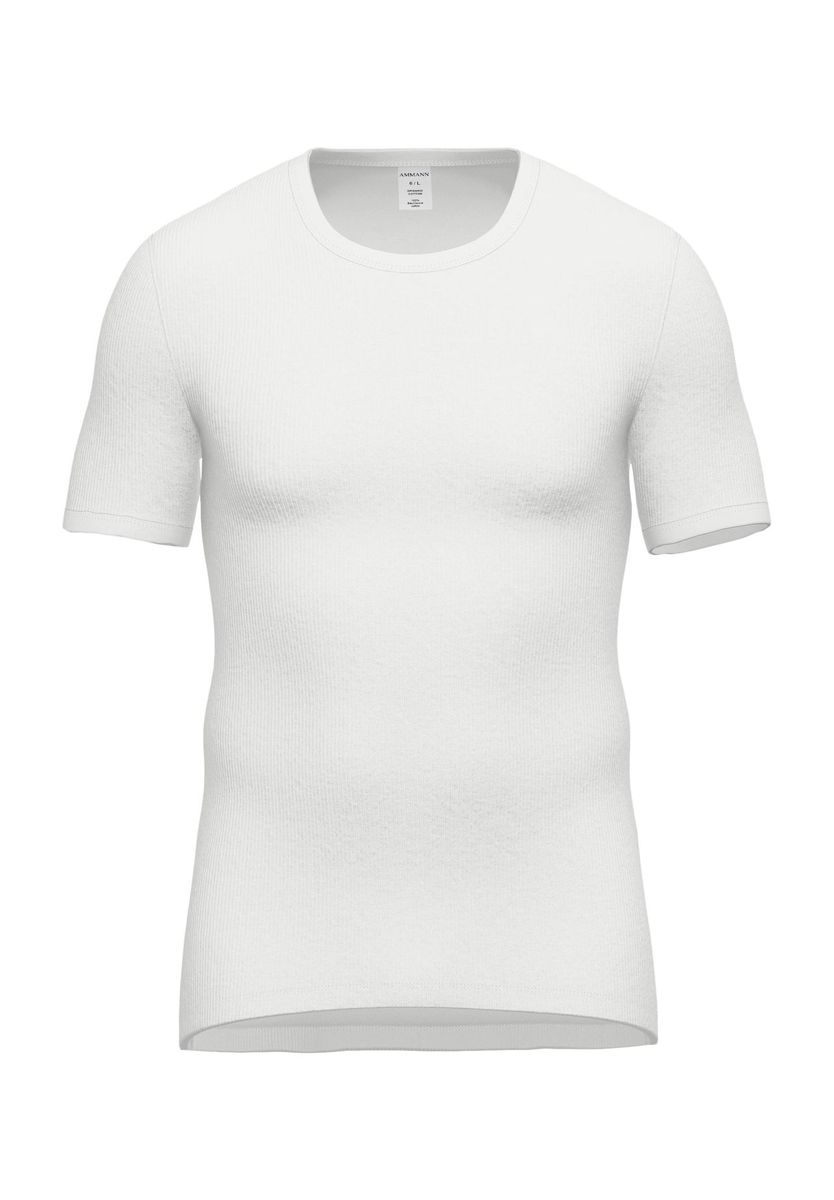 Klassisches geripptes Unterhemd mit Rundhalsausschnitt