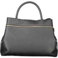 Schwarze Handtasche aus Kunstleder