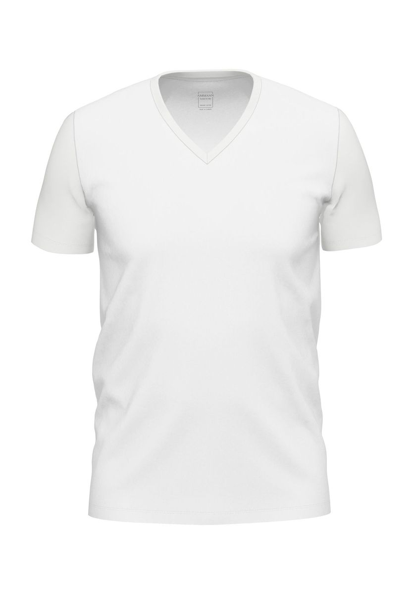 Klassisches Kurzarm-Unterhemd mit V-Ausschnitt