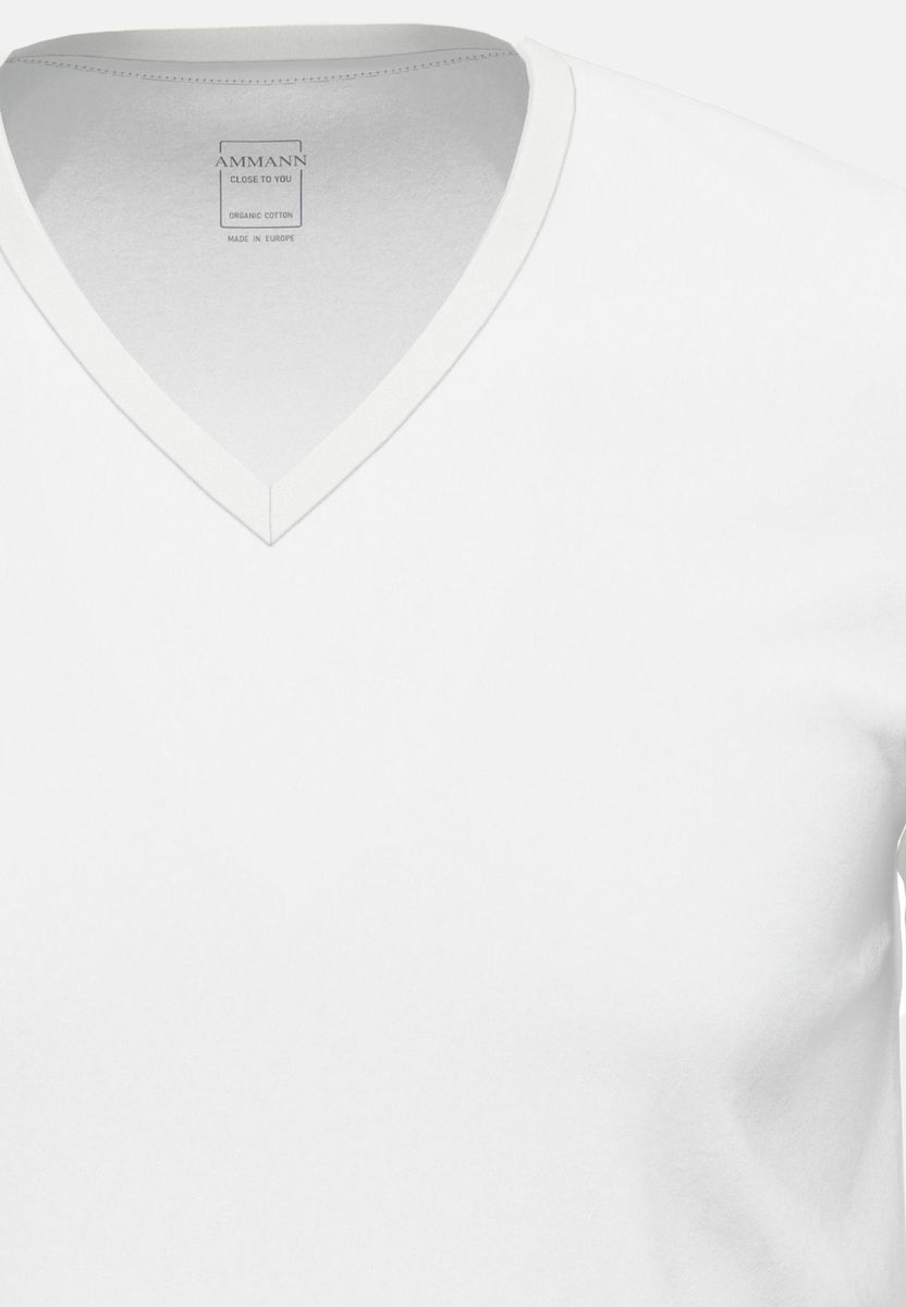 Klassisches Kurzarm-Unterhemd mit V-Ausschnitt