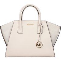 Beige Lederhandtasche