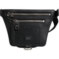 Gürteltasche aus Kalbsleder mit Logo-Plakette