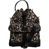 Mehrfarbige Leoparden Baumwoll-Schultertasche