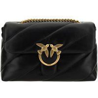 Gesteppte Ledertasche mit Vögeln