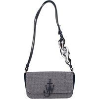 Blaue Stoff-Schultertasche