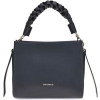 Schultertasche aus Leder mit geflochtenem Griff