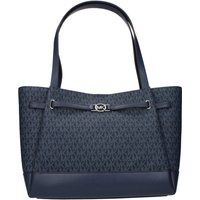 Blaue Stoff-Schultertasche