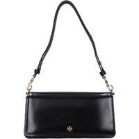 Schwarze Leder-Schultertasche