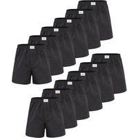 Herren gewebte Baumwoll-Boxershorts 12er-Pack