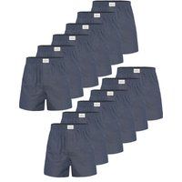 Herren gewebte Baumwoll-Boxershorts 12er-Pack
