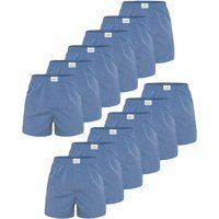 Herren gewebte Baumwoll-Boxershorts 12er-Pack