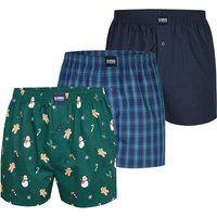 Herren Baumwoll Boxer Shorts Set mit Print