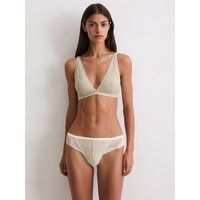 Geometrisches Spitzen-Bralette mit weichen Cups