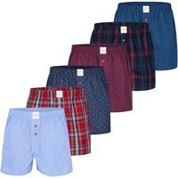 Retro Boxershorts mit Muster 6er-Pack