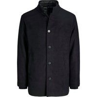 Herren Mantel aus schwarzem Wollmischgewebe