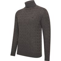 Klassischer Zopfmuster-Rollkragenpullover