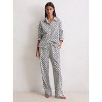 Bedrucktes Pyjamaoberteil aus Baumwolljersey